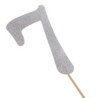 Топпер в торт «7», цвет серебро - Фото 2