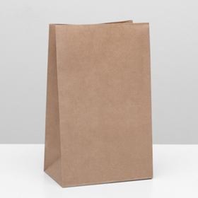 Пакет крафт бумажный фасовочный, прямоугольное дно 18 х 12 х 29 см, 50 г/м2, набор 50 шт
