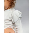 Боди детское с длинным рукавом и рюшами Amarobaby Fashion, рост 86 см, цвет молочный - Фото 7