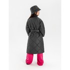 Пальто стёганое для девочек TRENDY, рост 116-122 см, цвет графит - Фото 11