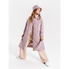 Пальто стёганое для девочек TRENDY, рост 116-122 см, цвет пудровый - Фото 11