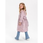 Пальто стёганое для девочек TRENDY, рост 116-122 см, цвет пудровый - Фото 12