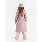 Пальто стёганое для девочек TRENDY, рост 116-122 см, цвет пудровый - Фото 9