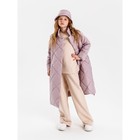Пальто стёганое для девочек TRENDY, рост 116-122 см, цвет пудровый - Фото 10