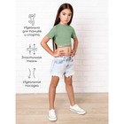 Топ для девочки с короткими рукавами Amarobaby Generation, рост 140 см, цвет зелёный - Фото 3