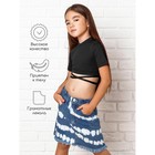 Топ для девочки с короткими рукавами Amarobaby Generation, рост 134 см, цвет чёрный - Фото 2