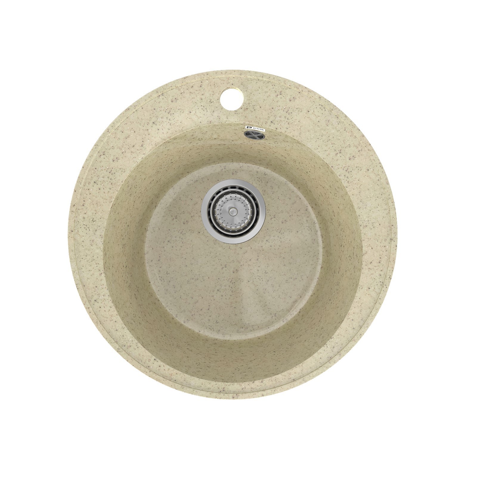 Мойка кухонная из камня Practik PR 475-002, d=475 мм, глянец, цвет ...