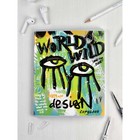 Тетрадь 96 листов в клетку "Настенная живопись", обложка мелованный картон, выборочный ТВИН УФ-лак, блок 60 г/м2, МИКС - фото 22546260