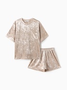 Комплект женский (футболка и шорты) KAFTAN Velvet р. 40-42, бежевый 9596968