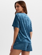 Комплект женский (футболка и шорты) KAFTAN Velvet р. 44-46, синий 9596972 - фото 13556341