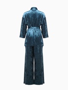 Костюм домашний женский (жакет, брюки) KAFTAN Velvet, размер 48-50, синяя - Фото 16