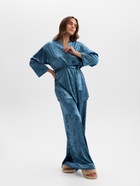 Костюм домашний женский (жакет, брюки) KAFTAN Velvet, размер 48-50, синяя - Фото 8
