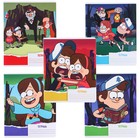 Тетрадь в линейку 18 листов, 5 видов МИКС, обложка мелованный картон, «Гравити Фолз» - Фото 3