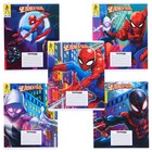 Тетрадь в линейку 18 листов, 5 видов МИКС, обложка мелованный картон, Человек-паук - Фото 3