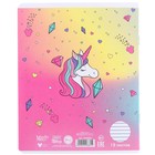 Тетрадь в линейку 18 листов, 5 видов МИКС, обложка мелованный картон, «Минни Маус и единорог» - Фото 4