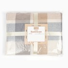 Плед Валенсия 140х200см, белый/дым/песочный, хлопок 50%, полиэстер 30%, пан 20% - Фото 4