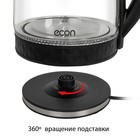 Чайник ECO-1828KE, стекло, электрический, 1.8 л, 1500 Вт, цвет чёрный - фото 51339398