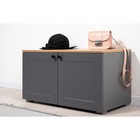 Тумба для обуви Остин 13.257, 800х419х437, Серый графит/Дуб Вотан - фото 22224756