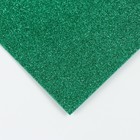 Фоамиран глиттерный 2 мм, 50х50 см, зелёный - Фото 2