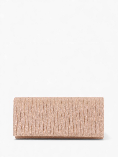 Сумка-клатч женская вечерняя на магните, на сребристой цепочке, блестящая, золотистая