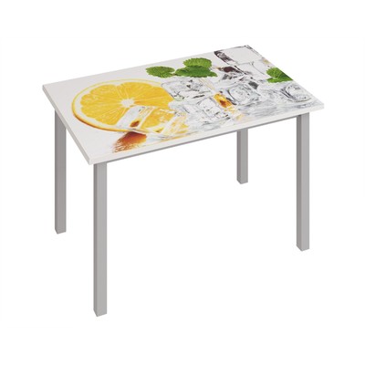 Раздвижной стол «Фристайл 3», 1000/1420×632×745 мм, ЛДСП / стекло / металл, цвет апельсин