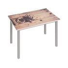 Раздвижной стол «Фристайл 3», 1000/1420×632×745 мм, ЛДСП / стекло, цвет кофейные зерна - Фото 1