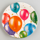 Тарелка одноразовая бумажная "С Днём Рождения",шары 18 см - Фото 5