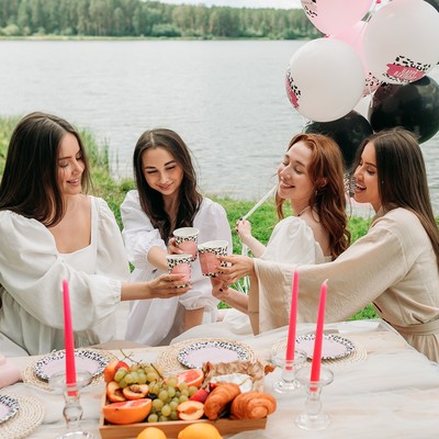 Тарелка одноразовая бумажная «Happy Birthday», принт, 18 см