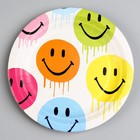 Тарелка одноразовая бумажная «Смайл», 18 см - Фото 3