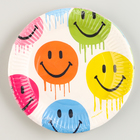 Тарелка одноразовая бумажная «Смайл», 18 см - Фото 7