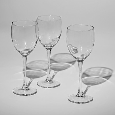 Набор стеклянных бокалов для вина «Эталон», 250 мл, 3 шт