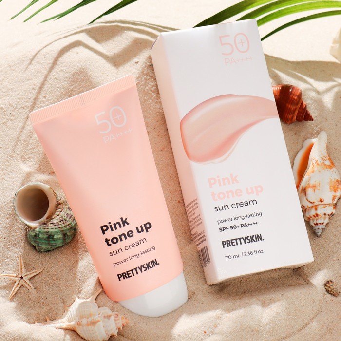 Розовый тонизирующий солнцезащитный крем, PrettySkin Pink Tone-Up Sun Cream SPF50+PA, 70 мл