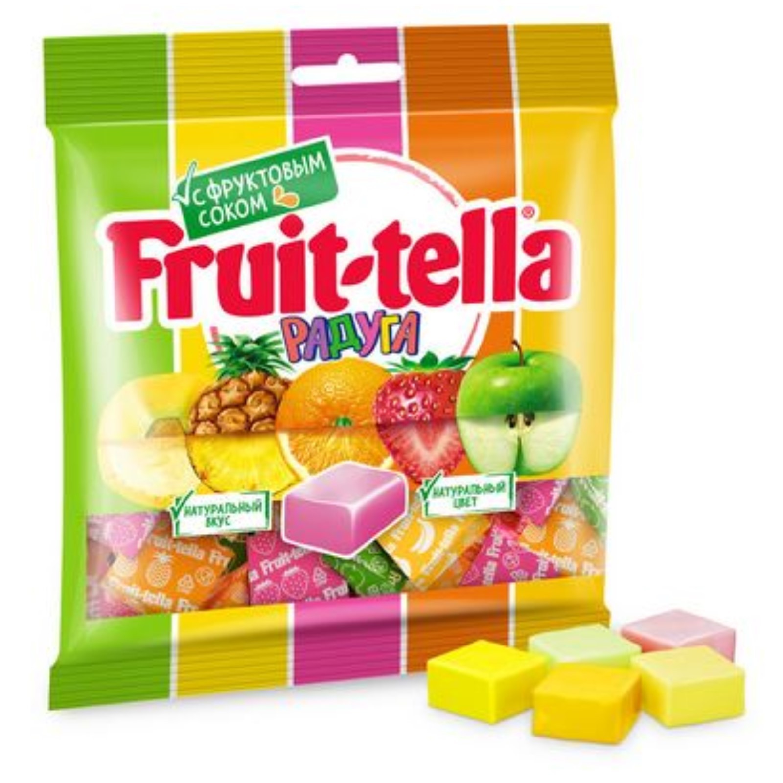 Жевательные конфеты Fruittella "Радуга" ассорти, 70 г (9694111 ...
