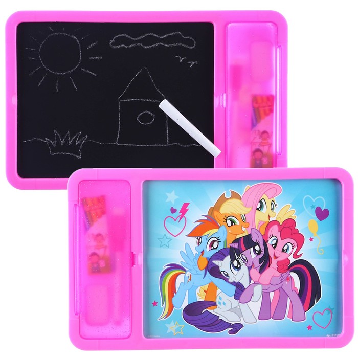 

Доска для рисования с маркером-стиралкой "Пони", My little pony розовый