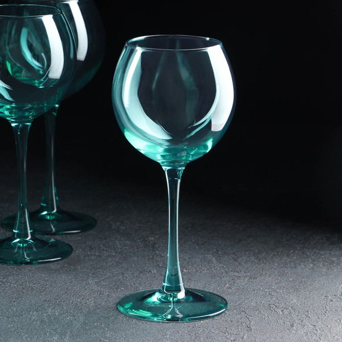Набор бокалов для вина «Волна», стеклянный, 350 мл, 6 шт - фото 1909186104