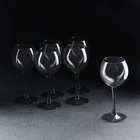 Набор бокалов для вина «Графит», стеклянный, 350 мл, 6 шт - фото 319473126