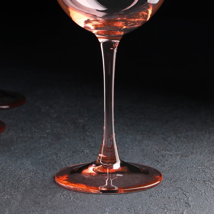 Набор бокалов для вина «Роза», стеклянный, 350 мл, 6 шт - фото 1890087851