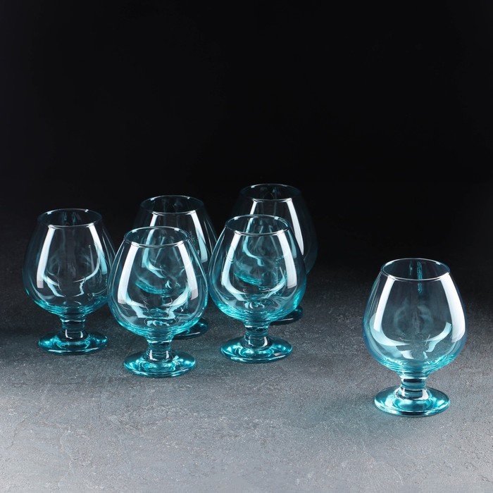 Набор бокалов для бренди «Роза», стеклянный, 385 мл, набор 6 шт