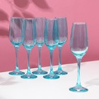 Набор бокалов для шампанского «Бирюза», стеклянный, 210 мл, 6 шт - Фото 1