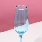 Набор бокалов для шампанского «Бирюза», стеклянный, 210 мл, 6 шт - фото 4379983