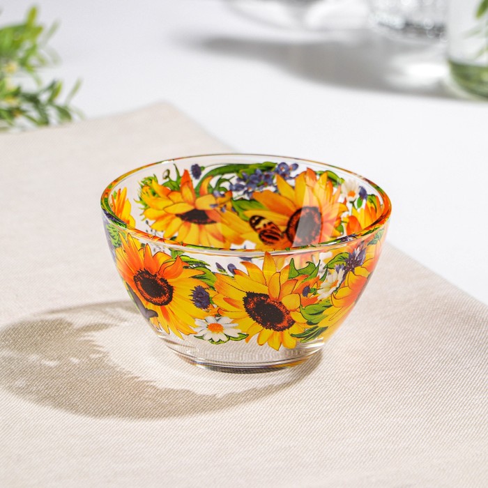 Салатник «Подсолнух», стеклянный, малый, 250 мл - Фото 1