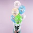 Воздушный шар латексный 12" «С днём рождения! Котёнок и щенок» ассорти, пастель, набор 25 шт. - фото 30762919