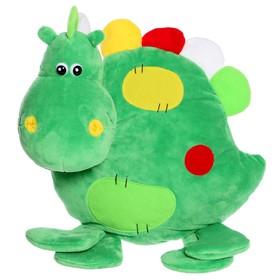 Мягкая игрушка-подушка "Дракон", цвет зеленый, 35 см