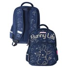 Рюкзак школьный 40 х 30 х 19 см, эргономичная спинка, Bruno Visconti 12-002 BUNNY LIFE, синий - фото 307199141