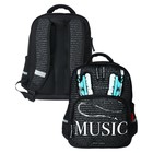Рюкзак школьный Bruno Visconti SOUNDMANIA, 40×30×19 см, эргономичная спинка, 12-002, чёрный - Фото 1