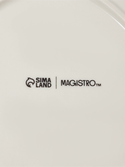 Блюда для подачи Magistro «Церера», набор 2 шт., 18×16×1.5 см, фарфор, белые