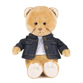 Мягкая игрушка "Кот Колбаскин в джинсовой куртке", 25 см MT-IP01202302-25