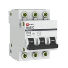 Выключатель автоматический EKF mcb4729-3-10C 3п, 10А, 4.5кА - фото 4060605