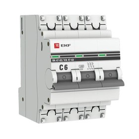 Выключатель автоматический EKF mcb4763-3-06C-pro 3п, 6А, 4.5кА