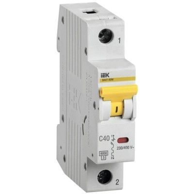 Выключатель автоматический IEK MVA31-1-040-C 1п, 40А, 6кА